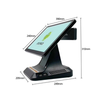 Système de point de vente tactile plat RUINAI RN-D12 15 pouces avec Wi-Fi 6, écran tactile capacitif, système d'exploitation Windows/Android, caisse enregistreuse pour restaurant 1