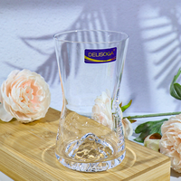 6 pièces boîte d'emballage couleur personnalisée maison fête Bar forme de montagne créatif ensemble de tasses en verre à whisky