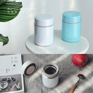 <b>Insulated</b> Food Jar 400ml 304 Stainless Steel Vacuum Container Cylinder Shape Seal Lid For Adults <b>Lunch</b> <b>Box</b> - Product Image 1