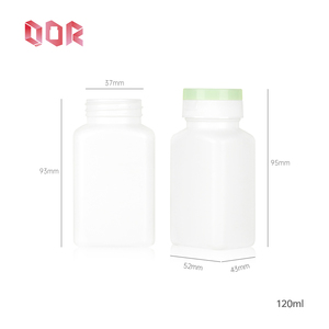 Venta al por mayor negro/blanco HDPE medicina contenedor 200ml vitamina calcio suplemento embalaje botella traje para 90 piezas - Product Image 2