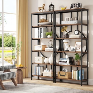 Estantería Industrial de 70.9 Pulgadas, Librería Alta de 6 Niveles con Estantes Abiertos, Estantería Metálica Decorativa para Almacenamiento de Libros HOG - Product Image 2