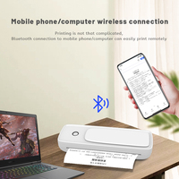 Printer Portabel A81 A4 Bluetooth Nirkabel Tanpa Tinta Mini Printer Perjalanan Printer Termal A4