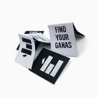 Étiquettes tissées à grain droit haute densité personnalisées pour vêtements, sacs, chapeaux, textiles de maison, logo OEM ODM