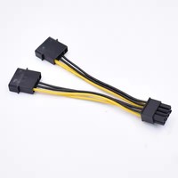 Gerawell 18AWG Dual 6 Pin Female ke 8 Pin Male PCI Express GPU Card Power Adapter Wiring Harness Model 2*6PIN