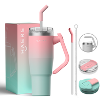 Gobelet isotherme portable de voyage en plein air de 40 OZ avec logo personnalisé, tasse à café pour gravure au laser