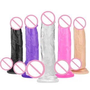 Ultra leidenschaft liches Sexspielzeug für Erwachsene Plastik gummi dildos Künstlicher Penis Riesiger großer Dildo für lesbische Frauen