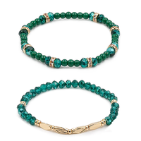 Ensemble de bracelets en pierres naturelles, agate verte, druzy, jaspe, pierre de Dalmatien, bijoux superposés pour femmes, vente en gros