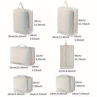 Cube d'emballage de compression 6 pièces-Durable, pour la classification des bagages et des vêtements, sac de rangement pour vêtements