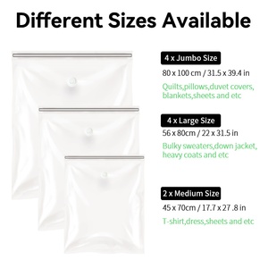 Set di 6 <span class=keywords><strong>Sacchi</strong></span> Salvaspazio Ecologici con Pompa Elettrica <span class=keywords><strong>per</strong></span> Organizzare Vestiti in Soggiorno, Impermeabili e Resistenti - Product Image 6