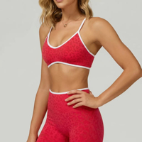 Nouvelle Collection 2026 : Ensemble de Yoga en Nylon et Spandex Doux, Côtelé, Taille Haute, Couleur Unie, Séchage Rapide, Soutien-Gorge de Sport Sans Coutures pour Femme