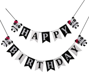 Pancarta <span class=keywords><strong>de</strong></span> feliz cumpleaños <span class=keywords><strong>de</strong></span> fieltro con temática <span class=keywords><strong>de</strong></span> <span class=keywords><strong>Panda</strong></span> para decoración <span class=keywords><strong>de</strong></span> fiesta <span class=keywords><strong>de</strong></span> cumpleaños <span class=keywords><strong>de</strong></span> niños - Product Image 1