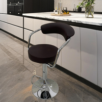 Chaise de bar nordique moderne et élégante, pivotante et rembourrée, pour restaurant et loisirs