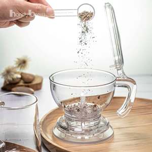 Bouteille infuseur à thé en vrac transparente et robuste avec poignée, personnalisable avec logo, sans BPA, pour bureau et garde-manger – Meilleure vente, avec système de distribution intelligent - Product Image 3