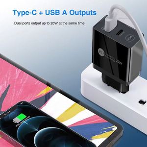 Cargador de Celular de 12W en Oferta, Cabezal de Carga USB-A+C de un Solo Puerto, Estándar US/EU/UK, Cargador PD - Product Image 3