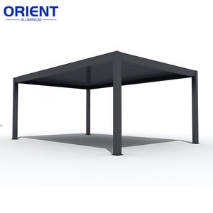 Auvent sur mesure Pergolas bioclimatiques Véranda à <span class=keywords><strong>toit</strong></span> en verre gris anthracite Solution pergola persiennes exploitées par des experts - Product Image 2