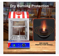 Vitrine chauffante électrique professionnelle en acier inoxydable 220V de haute qualité pour hot-dogs, avec chauffe-pains et cuiseur vapeur alimentaire, thermostat réglable