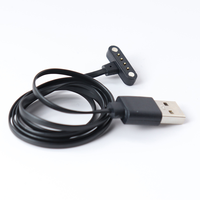Chargeur magnétique USB Type-C 4Pin Pogo PIN Spring 4 Pin Male Contact Probe Data Charge Cable Cord