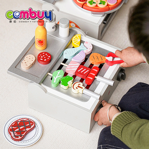 BBQ Game Pizza Oven <strong>Food</strong> DIY <strong>Toy</strong> Pretend Play Preschool <strong>Wood</strong> - Product Image 3