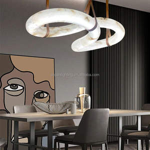 Candelabro de alabastro <span class=keywords><strong>Oslo</strong></span> multicírculo de lujo moderno para Villa Hotel sala de estar dormitorio sala de exposición decoración interior iluminación - Product Image 4