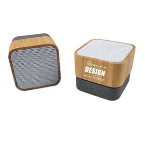 Haut-parleur Bluetooth en bambou personnalisé |   Résistant à l'eau IPX4 |   Portable et sans fil |   Parfait pour les fêtes et les journées à la plage - Product Image 1