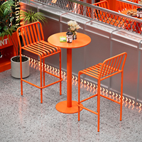 Table haute pour jardin extérieur en fer forgé de style industriel chaise pour bar café thé boutique meubles créatifs de magasin de thé au lait