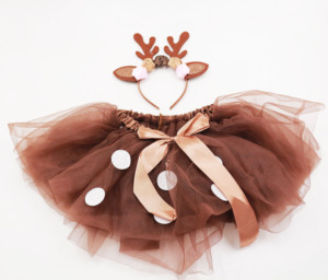 Falda Tutú Personalizada con Lentejuelas Rojas Brillantes, Cintura Elástica, <span class=keywords><strong>Disfraz</strong></span> de Baile para Niñas, <span class=keywords><strong>Animadora</strong></span>, Navidad, Logotipo Personalizado - Product Image 5