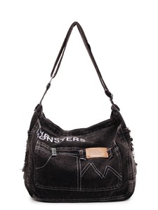 Vintage Denim Artistic Girl Commuting Crossbody <b>Bag</b> for Female <b>College</b> Students Shopping Leisurely Style Single Strap Portable - Product Image 3