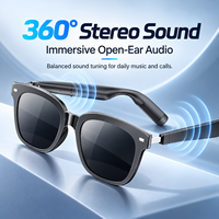 Lunettes de soleil intelligentes avec verres UV400 5.3, batterie 220 mAh, autonomie musicale 8h, branches détachables, double micro, audio sans fil à oreille ouverte