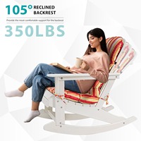 Ensemble de meubles de patio contemporains d'extérieur, chaises pliantes de jardin en HDPE Adirondack avec table d'appoint pour la chambre et la cuisine