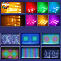 Panneau lumineux de scène DMX RDM à matrice de points contrôlable pour DJ, discothèque, événement, 150W, 7x7 LED, lumière matricielle dorée