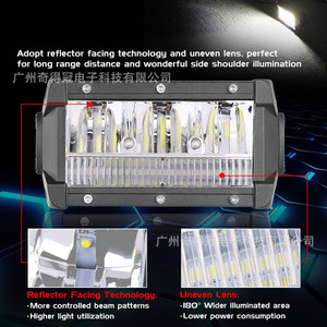 5 Inch 72W <b>Led</b> <b>Work</b> <b>Light</b> Off Road Vehicle Spotlights Floodlight Fog <b>Light</b> For Car Truck With Mounting Bracket - Product Image 4