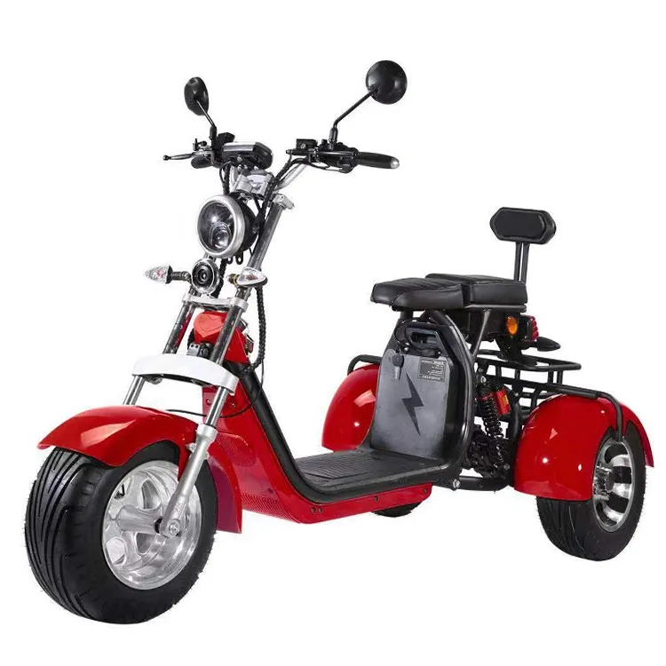 Amoto Cina Produsen 1500W/2000W/3000W 60V Listrik Sepeda Roda Tiga 3 Wheel Electric Scooter untuk Dijual