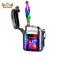 Lampe de poche LED colorée briquet étanche Design Scorpion créatif briquet électrique à double arc transparent