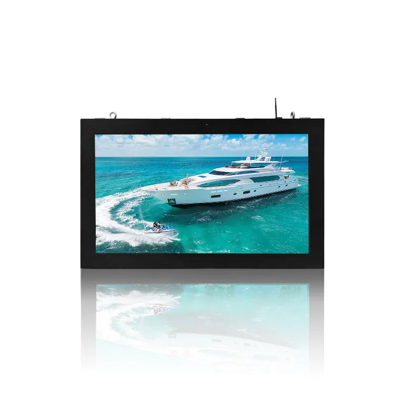 Monitor papan reklame dan display Digital terpasang di dinding TV LCD luar ruangan dalam ruangan layar sentuh kios untuk iklan