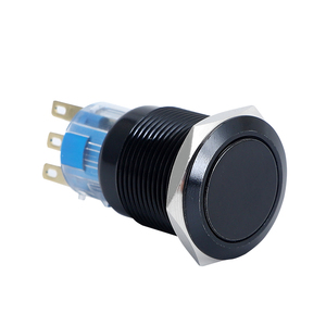 19Mm 3 Pin Kim Loại Đen Bật/Tắt Tạm Thời/Chốt Cửa Nút Ấn Công Tắc Không Có Đèn Led - Product Image 3