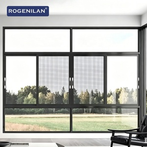 Fenêtre coulissante moderne en aluminium à double vitrage avec <span class=keywords><strong>moustiquaire</strong></span>, sur mesure, de l'usine Rogenilan - Product Image 2