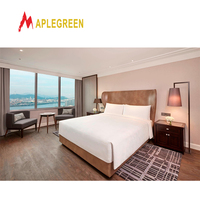 Ensemble de meubles de chambre à coucher en bois moderne de luxe sur mesure pour hôtel et appartement, projet FF&E pour hôtel 5 étoiles à Foshan