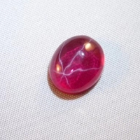 Fabrication de pierres précieuses synthétiques de haute qualité en vrac rubis ovale convexe étoile rubis plat pour bijoux personnalisés