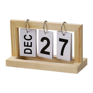 Calendrier de bureau perpétuel en bois Mystic Arts pour la décoration de la maison ou du bureau, idéal comme cadeau - Product Image 5