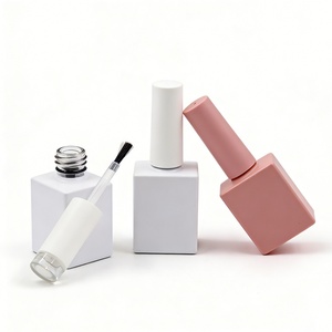 Venta al por Mayor de Botellas de Esmalte de Uñas Cuadradas Color Macaron con Logotipo Personalizado, Envase Sellado para Esmalte de Gel con Pincel - Product Image 6