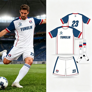 Ensemble de maillots de football personnalisés multicolores pour hommes, kit de football imprimé par sublimation, uniforme d'équipe, vêtements d'entraînement à séchage rapide, fabricant - Product Image 1