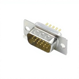 Conector Macho D-SUB de 15 Pines de Alta Calidad LUNG KAY, Enchapado en Oro, Carcasa Metálica, Tipo Soldadura, para Control Industrial y Computación - Product Image 1