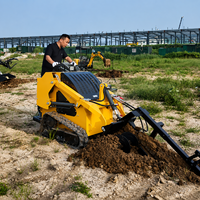 Mini Skid Steer Loader Langsung dari Pabrik, Mesin Honda, Bersertifikasi CE EPA, Crawler Hidrolik, Loader Kompak dengan Bucket dan Perlengkapan Lengkap