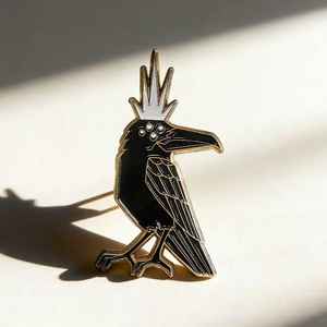 Broche de águila personalizado de China, insignia para traje, broche de solapa de metal esmaltado con diseño de animal, artesanía en metal - Product Image 2