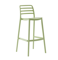 Tabouret de salle à manger en plastique, chaise d'extérieur, tabouret de bar, mobilier