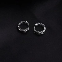 Anting Logam Bunga Mawar-Desain Retro Ramah Lingkungan yang Modis, Aksesori Unik Sederhana untuk Pria & Wanita