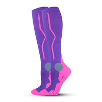 Chaussettes de compression athlétiques pour la course, la corde à sauter et le fitness, chaussettes longues personnalisables avec logo, chaussettes de compression montantes jusqu'au genou
