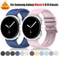 Bracelet en silicone d'origine pour Samsung Galaxy Watch 9 8 40 mm 44 mm, sans espaces, bracelet sport pour GalaxyWatch Classic 8 46 mm, bracelet Correa