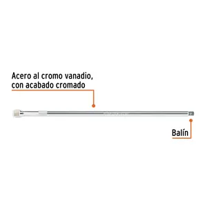 Extensión Cuadrada de 3 1/2 Pulgadas para Trinquete, 15' de Largo, TRUPER - Product Image 2