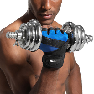 Bodun Fitness Gloves <b>Half</b> Finger Wrist Support Anti <b>Slip</b> Weight Lifting Men's Workout Gear - Product Image 1